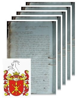 Przykładowe zdjęcie wywodu rodowitości szlacheckiej z 1805 roku, stron 5.jpg