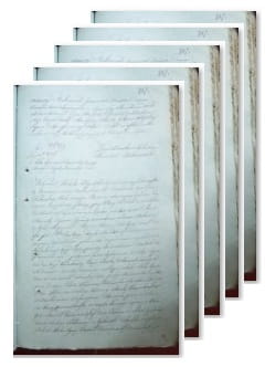 Przykładowe zdjęcie wywodu rodowitości szlacheckiej z 1832 roku, stron 5.jpg