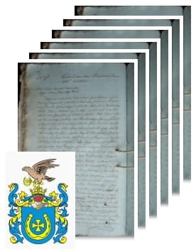 Przykładowe zdjęcie wywodu rodowitości szlacheckiej z 1811 roku, stron 6.jpg