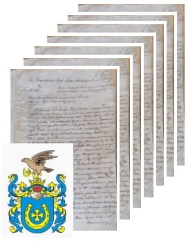 Przykładowe zdjęcie wywodu rodowitości szlacheckiej z 1827 roku, stron 7.jpg