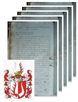 Przykładowe zdjęcie wywodu rodowitości szlacheckiej z 1816 roku, stron 5.jpg