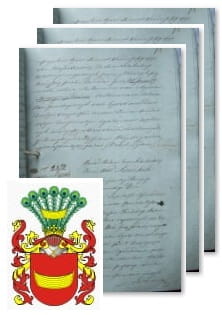 Przykładowe zdjęcie wywodu rodowitości szlacheckiej z 1832 roku, stron 3.jpg