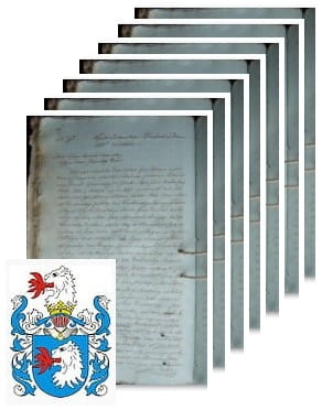 Przykładowe zdjęcie wywodu rodowitości szlacheckiej z 1805 roku, stron 7.jpg