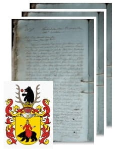 Przykładowe zdjęcie wywodu rodowitości szlacheckiej z 1805 roku, stron 3.jpg