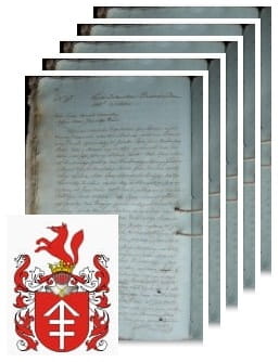 Przykładowe zdjęcie wywodu rodowitości szlacheckiej z 1816 roku, stron 5.jpg