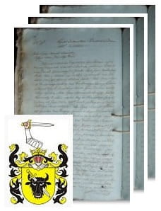 Przykładowe zdjęcie wywodu rodowitości szlacheckiej z 1803 roku, stron 3.jpg
