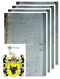 Przykładowe zdjęcie wywodu rodowitości szlacheckiej z 1810 roku, stron 4.jpg