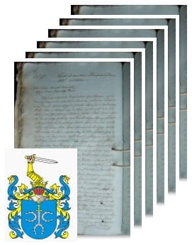 Przykładowe zdjęcie wywodu rodowitości szlacheckiej z 1805 roku, stron 6.jpg