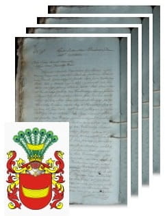 Przykładowe zdjęcie wywodu rodowitości szlacheckiej z 1805 roku, stron 6.jpg