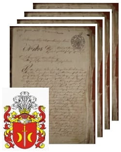 Przykładowe zdjęcie wywodu rodowitości szlacheckiej z 1803 roku, stron 4.jpg