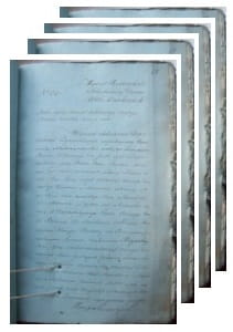 Przykładowe zdjęcie wywodu rodowitości szlacheckiej z 1826 roku, stron 4.jpg