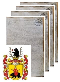 Przykładowe zdjęcie wywodu rodowitości szlacheckiej z 1827 roku, stron 4.jpg