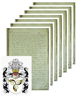 Przykładowe zdjęcie wywodu rodowitości szlacheckiej z 1818 roku, stron 7.jpg