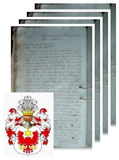 Przykładowe zdjęcie wywodu rodowitości szlacheckiej z 1811 roku, stron 4.jpg