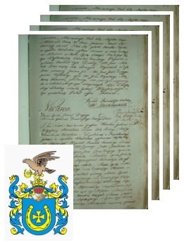 Przykładowe zdjęcie wywodu rodowitości szlacheckiej z 1802 roku, stron 4.jpg