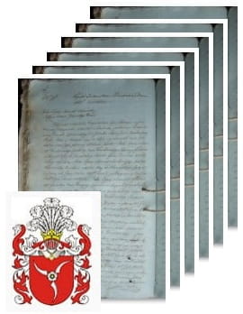 Przykładowe zdjęcie wywodu rodowitości szlacheckiej z 1805 roku, stron 6.jpg