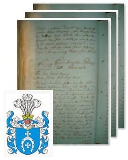 Przykładowe zdjęcie wywodu rodowitości szlacheckiej z 1802 roku, stron 3.jpg