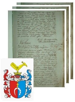 Przykładowe zdjęcie wywodu rodowitości szlacheckiej z 1802 roku, stron 3.jpg
