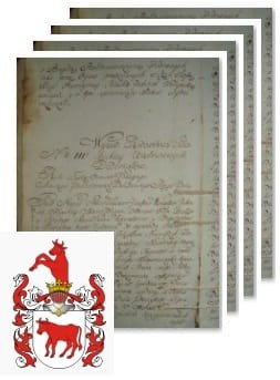 Przykładowe zdjęcie wywodu rodowitości szlacheckiej z 1802 roku, stron 4.jpg