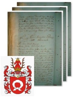 Przykładowe zdjęcie wywodu rodowitości szlacheckiej z 1802 roku, stron 3.jpg