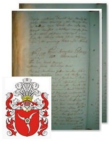Przykładowe zdjęcie wywodu rodowitości szlacheckiej z 1802 roku, stron 2.jpg