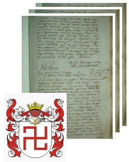 Przykładowe zdjęcie wywodu rodowitości szlacheckiej z 1802 roku, stron 3.jpg