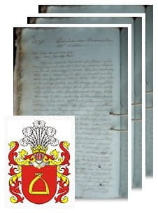 Przykładowe zdjęcie wywodu rodowitości szlacheckiej z 1816 roku, stron 3.jpg