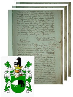 Przykładowe zdjęcie wywodu rodowitości szlacheckiej z 1802 roku, stron 3.jpg
