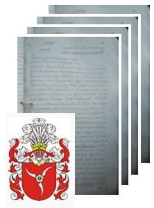Przykładowe zdjęcie wywodu rodowitości szlacheckiej z 1832 roku, stron 4.jpg