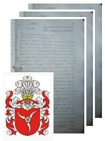 Przykładowe zdjęcie wywodu rodowitości szlacheckiej z 1832 roku, stron 3.jpg