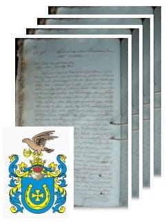 Przykładowe zdjęcie wywodu rodowitości szlacheckiej z 1816 roku, stron 4.jpg