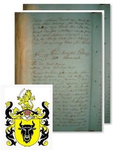 Przykładowe zdjęcie wywodu rodowitości szlacheckiej z 1802 roku, stron 2.jpg