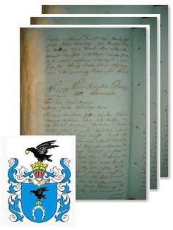 Przykładowe zdjęcie wywodu rodowitości szlacheckiej z 1802 roku, stron 3.jpg