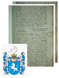 Przykładowe zdjęcie wywodu rodowitości szlacheckiej z 1802 roku, stron 2.jpg