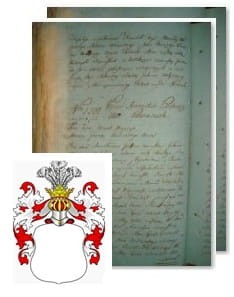 Przykładowe zdjęcie wywodu rodowitości szlacheckiej z 1802 roku, stron 2.jpg
