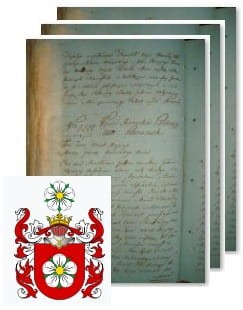 Przykładowe zdjęcie wywodu rodowitości szlacheckiej z 1802 roku, stron 3.jpg