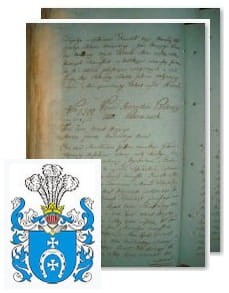 Przykładowe zdjęcie wywodu rodowitości szlacheckiej z 1802 roku, stron 2.jpg