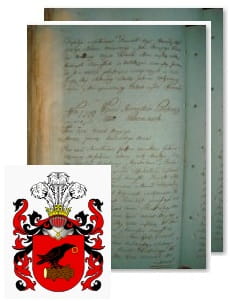 Przykładowe zdjęcie wywodu rodowitości szlacheckiej z 1802 roku, stron 2.jpg