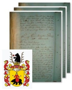 Przykładowe zdjęcie wywodu rodowitości szlacheckiej z 1802 roku, stron 3.jpg