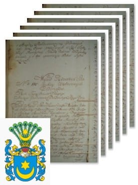 Przykładowe zdjęcie wywodu rodowitości szlacheckiej z 1802 roku, stron 6.jpg