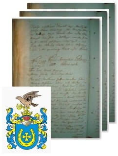 Przykładowe zdjęcie wywodu rodowitości szlacheckiej z 1802 roku, stron 3.jpg