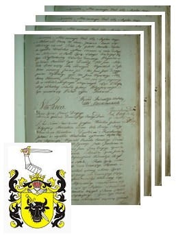 Przykładowe zdjęcie wywodu rodowitości szlacheckiej z 1802 roku, stron 4.jpg