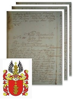 Przykładowe zdjęcie wywodu rodowitości szlacheckiej z 1802 roku, stron 3.jpg