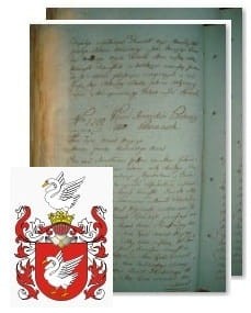 Przykładowe zdjęcie wywodu rodowitości szlacheckiej z 1802 roku, stron 2.jpg