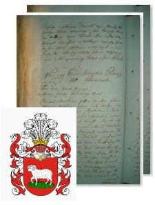 Przykładowe zdjęcie wywodu rodowitości szlacheckiej z 1802 roku, stron 2.jpg