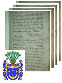 Przykładowe zdjęcie wywodu rodowitości szlacheckiej z 1802 roku, stron 4.jpg