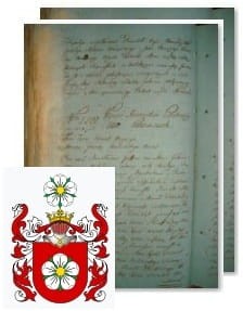 Przykładowe zdjęcie wywodu rodowitości szlacheckiej z 1802 roku, stron 2.jpg