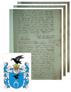 Przykładowe zdjęcie wywodu rodowitości szlacheckiej z 1802 roku, stron 3.jpg