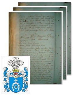 Przykładowe zdjęcie wywodu rodowitości szlacheckiej z 1802 roku, stron 3.jpg