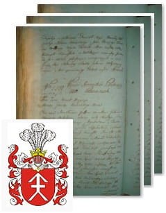 Przykładowe zdjęcie wywodu rodowitości szlacheckiej z 1802 roku, stron 3.jpg